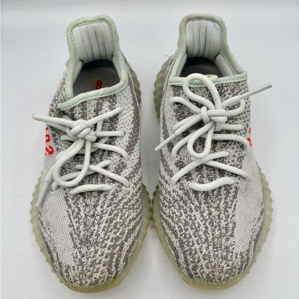 Yeezy Adidas Grey Knit Fabric Boost 350 V2 Blue Tint Sneakers 5.5US Women
